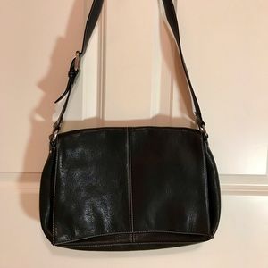 Tignanello black leather shoulder bag